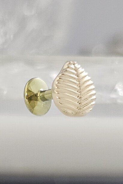 LEAF end in 14k Gold