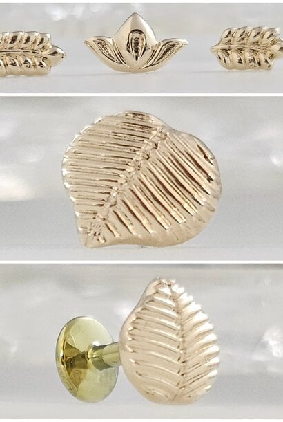 Leafy ends in 14k Gold