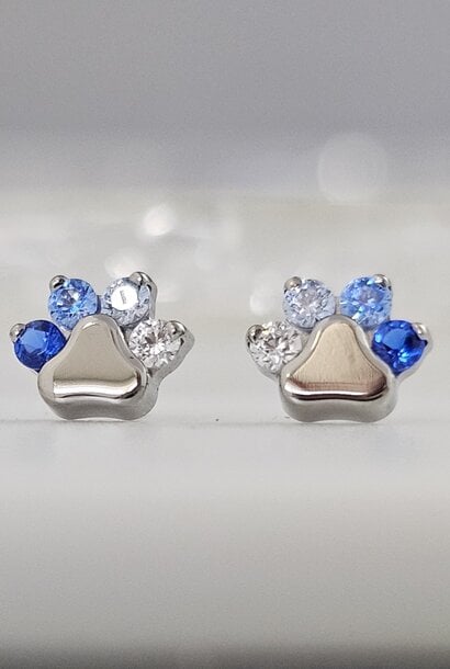 Paw Print End - Press-Fit  TITANIUM