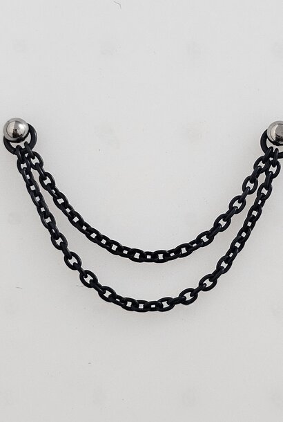 NOSE CHAIN - BLACK NIOBIUM