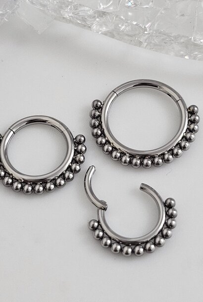 Beaded  Clicker - Titanium
