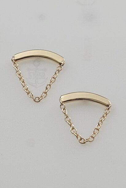 14k Gold Hidden Helix Swing - Press-Fit End