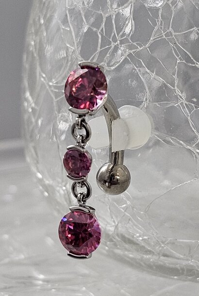 Top Dangle - Prong Navel Curve