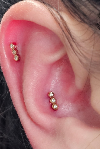 Honeycomb Cluster - 14k Gold -