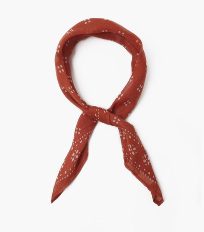 CHAN LUU BANDANA SCARF Leaf Petal Cassis