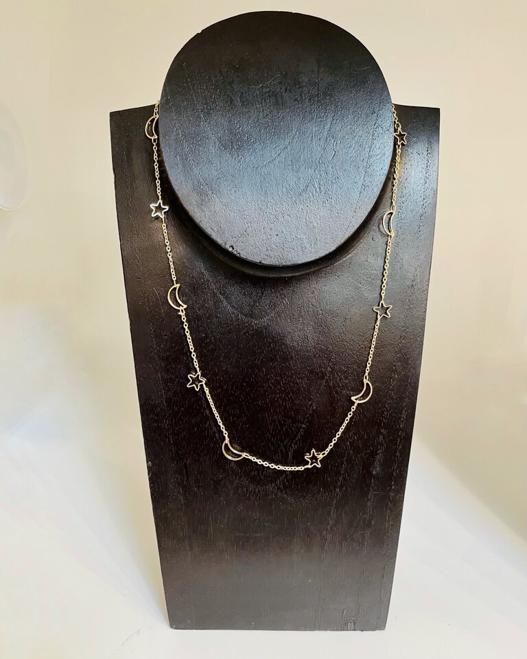 MARIT RAE MOON & STARS NECKLACE