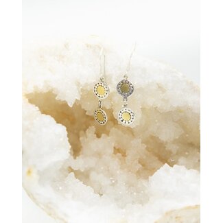 KATHY KAMEI IT'S WHAT'S ON INSIDE DOUBLE DISC EARRINGS