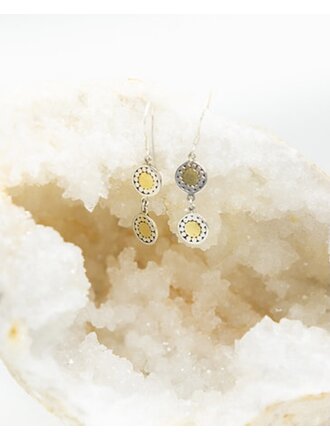 KATHY KAMEI IT'S WHAT'S ON INSIDE DOUBLE DISC EARRINGS