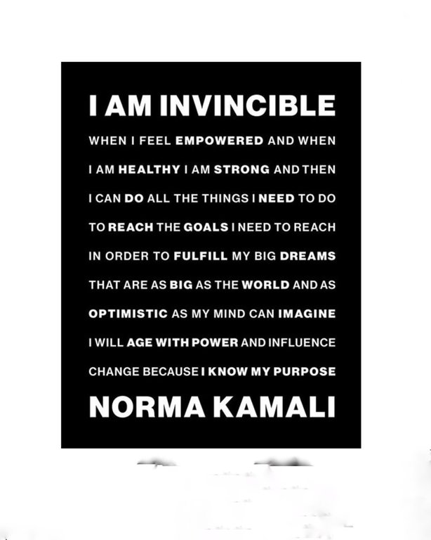 NORMA KAMALI I AM INVINCIBLE