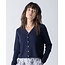 MARGARET O'LEARY INDIGO  VEE CARDIGAN