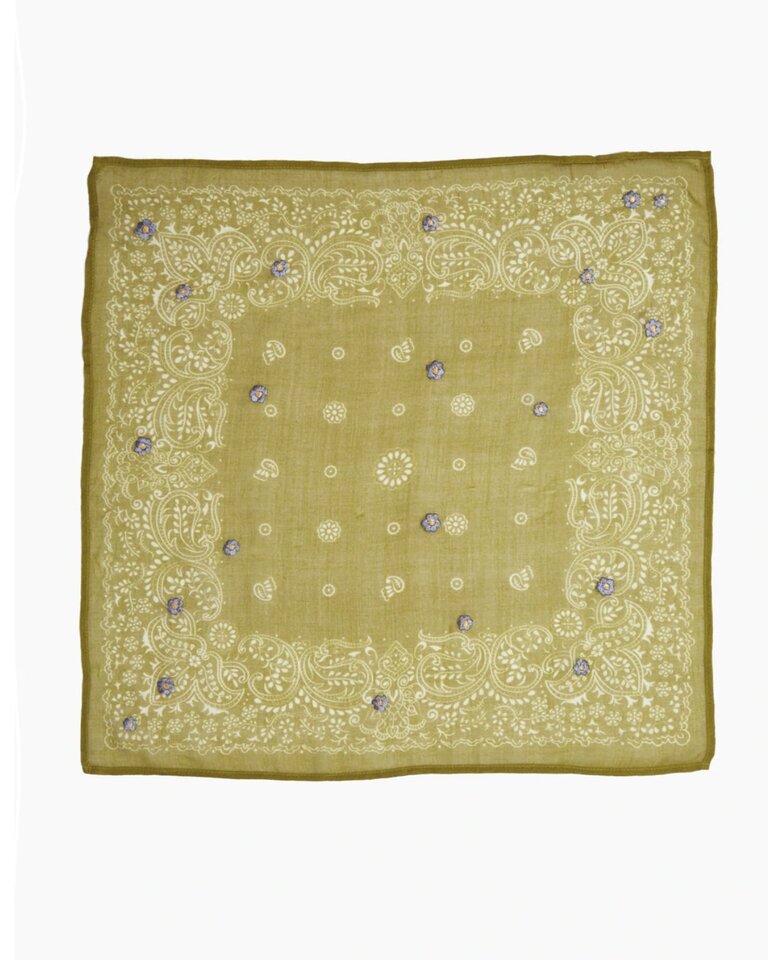 CHAN LUU FLORAL EMBROIDERED BANDANA