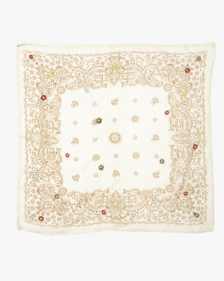 CHAN LUU FLORAL EMBROIDERED BANDANA