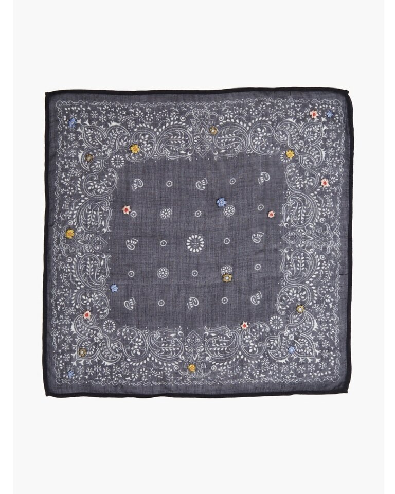 CHAN LUU FLORAL EMBROIDERED BANDANA