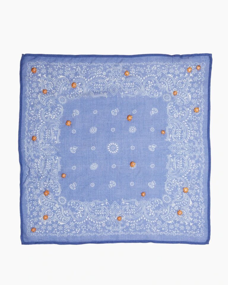 CHAN LUU FLORAL EMBROIDERED BANDANA