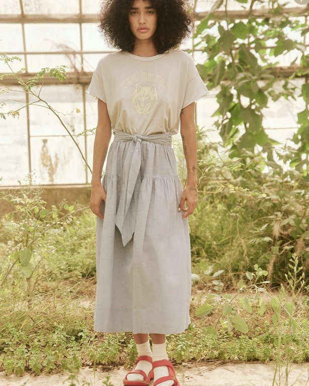 THE GREAT WALTZ SKIRT IN LIGHT CHAMBRAY