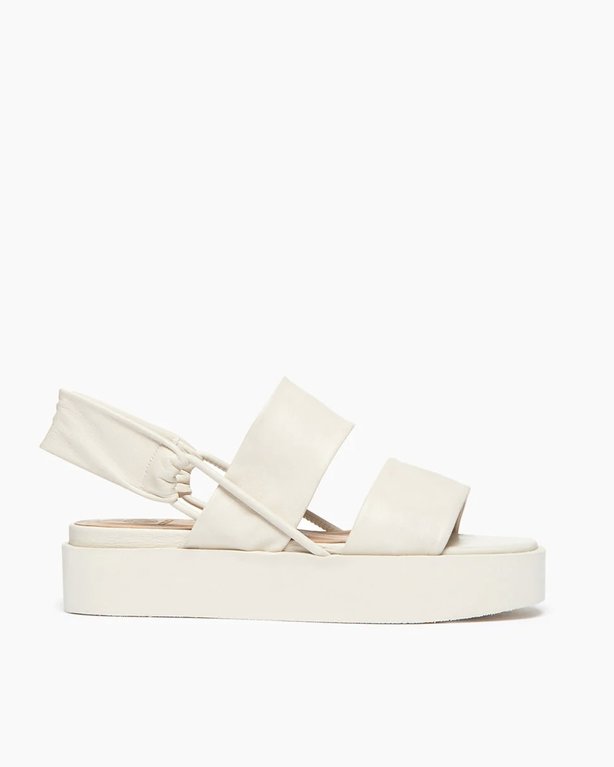 COCLICO IMNA WEDGE IN GREIGE LEATHER