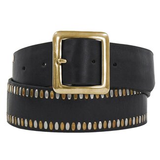 CALLEEN CORDERO MALA 1.5" BELT IN BLACK ARIZONA LEATHER