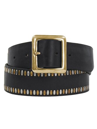 CALLEEN CORDERO MALA 1.5" BELT IN BLACK ARIZONA LEATHER