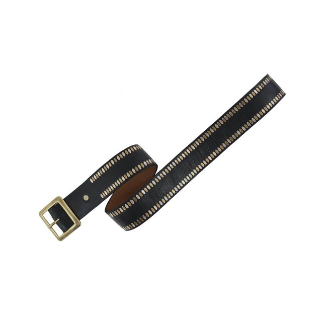 CALLEEN CORDERO MALA 1.5" BELT IN BLACK ARIZONA LEATHER