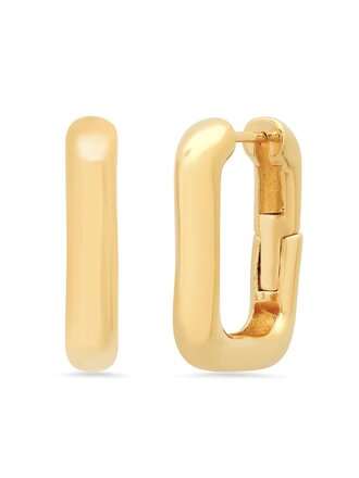 TAI JEWELRY GOLD LINK HOOP