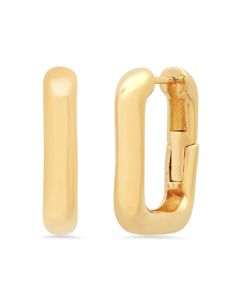 TAI JEWELRY GOLD LINK HOOP