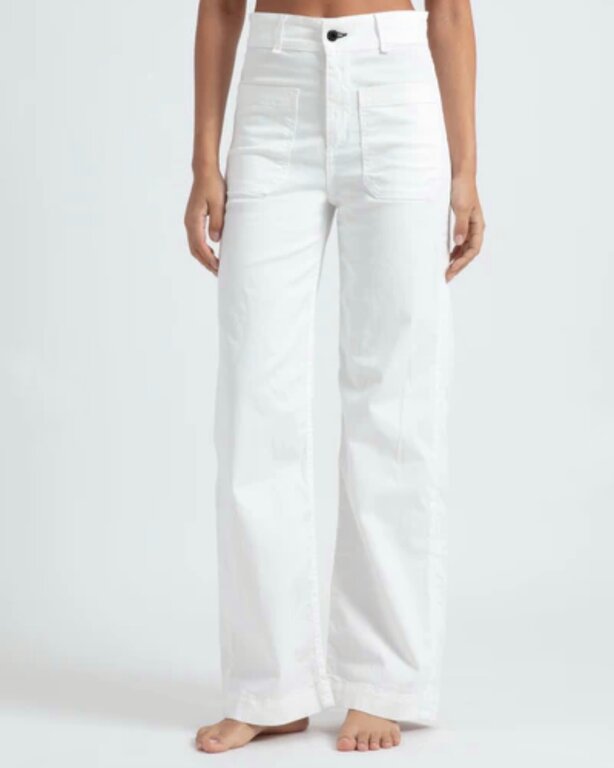 ASKKNY SAILOR TWILL PANT IN IVORY