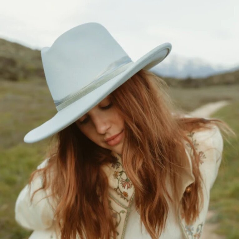 FREYA  ROBIN PACKABLE FELT HAT IN POWDER BLUE