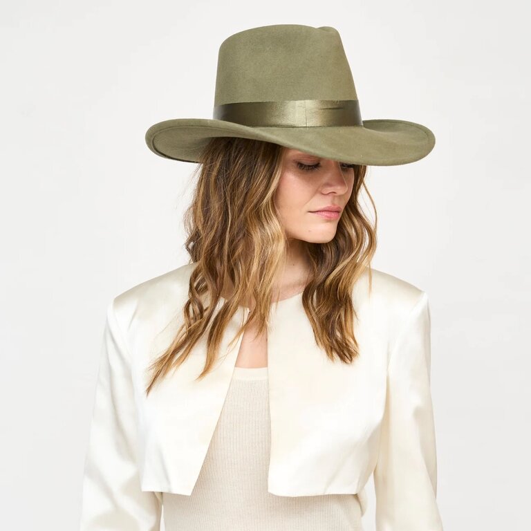 FREYA HAVEN PACKABLE FELT HAT IN OLIVE