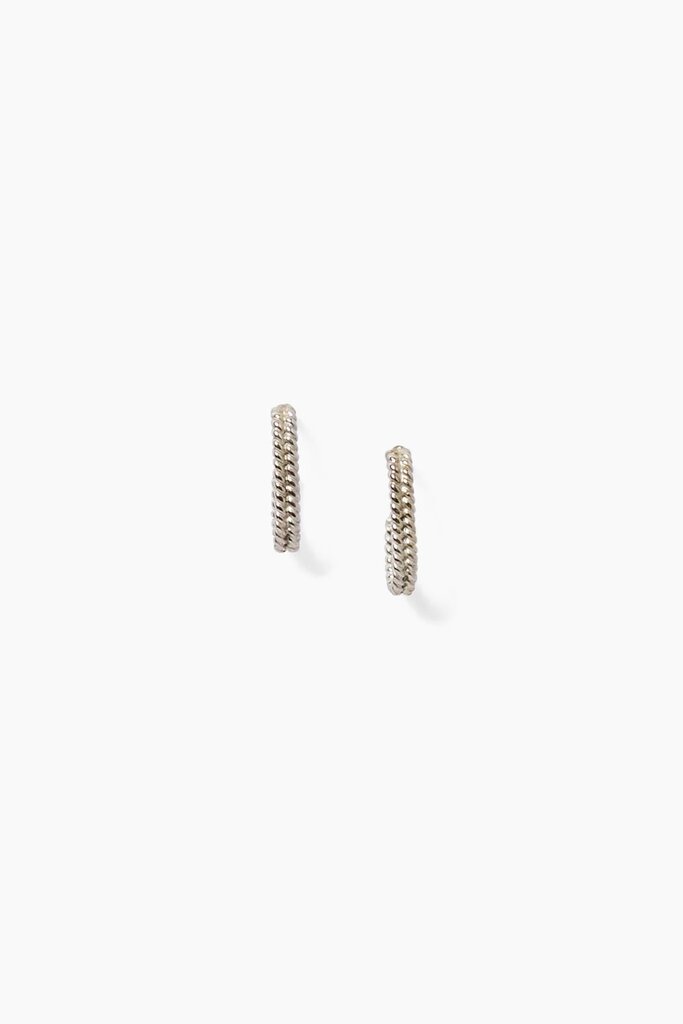CHAN LUU RHODES HOOP EARRINGS IN SILVER