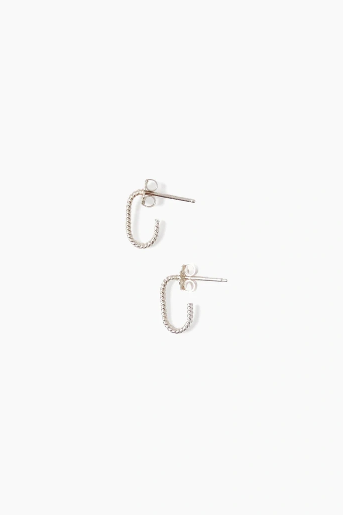 CHAN LUU RHODES HOOP EARRINGS IN SILVER