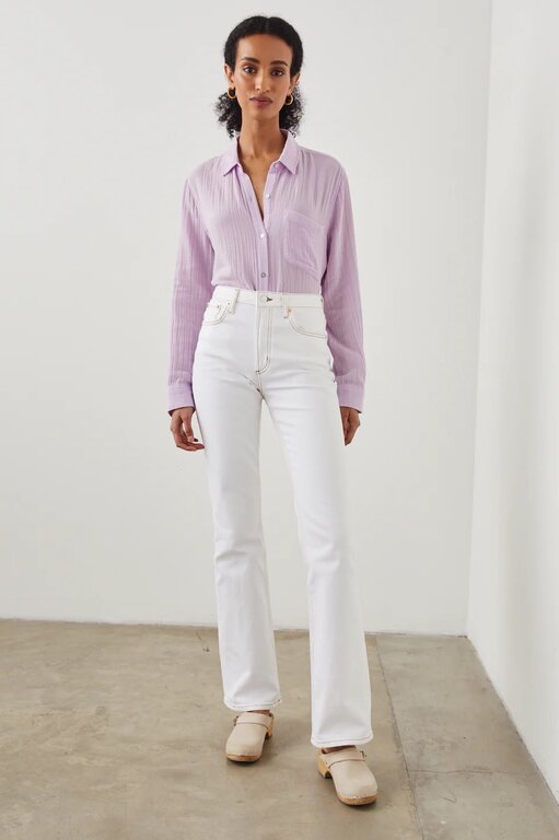 RAILS ELLIS GAUZE BUTTON UP IN ORCHID