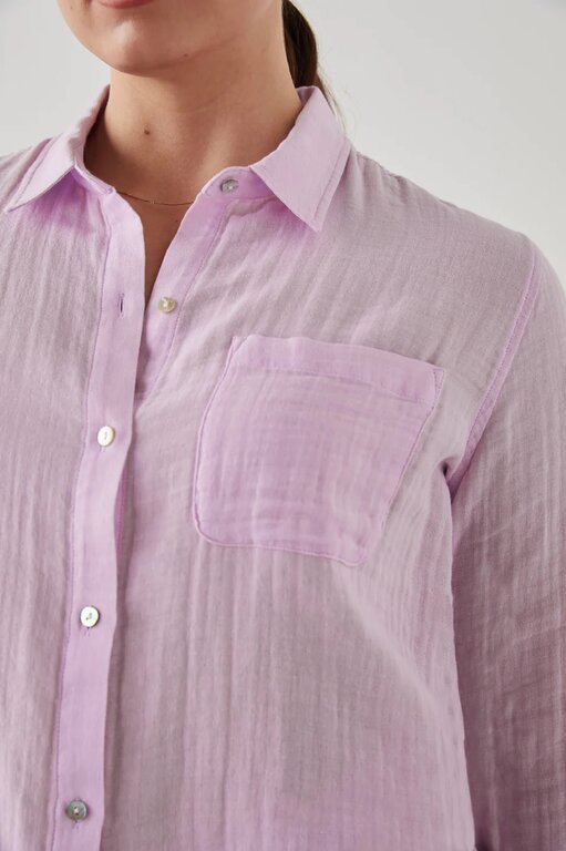 RAILS ELLIS GAUZE BUTTON UP IN ORCHID