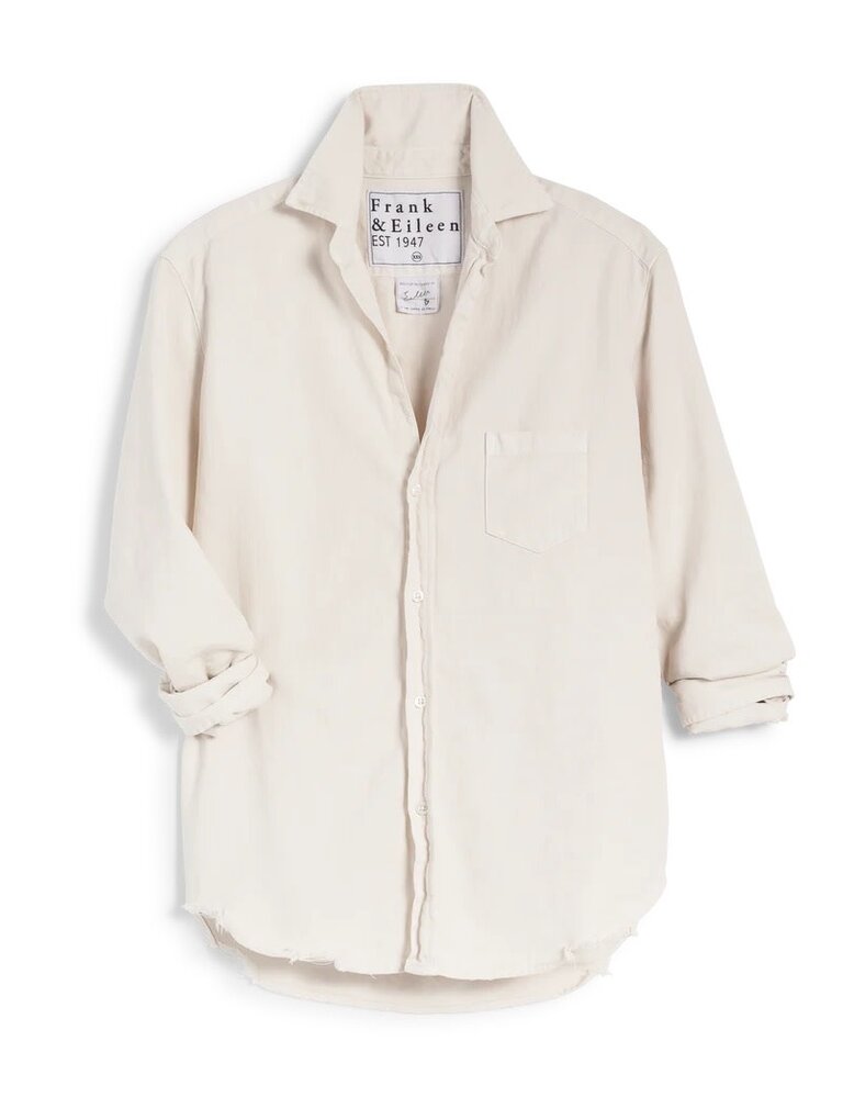 FRANK & EILEEN EILEEN RELAXED BUTTON UP IN VINTAGE WHITE FAMOUS DENIM