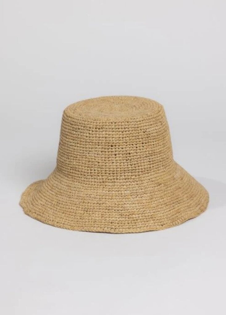 HAT ATTACK CHIC CROCHET BUCKET NATURAL