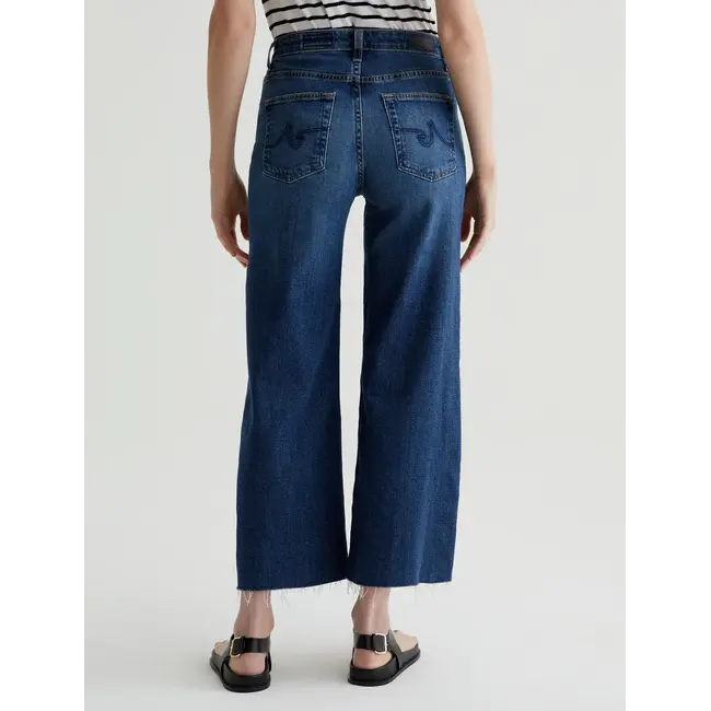 AG SAIGE WIDE LEG CROP IN PLUME