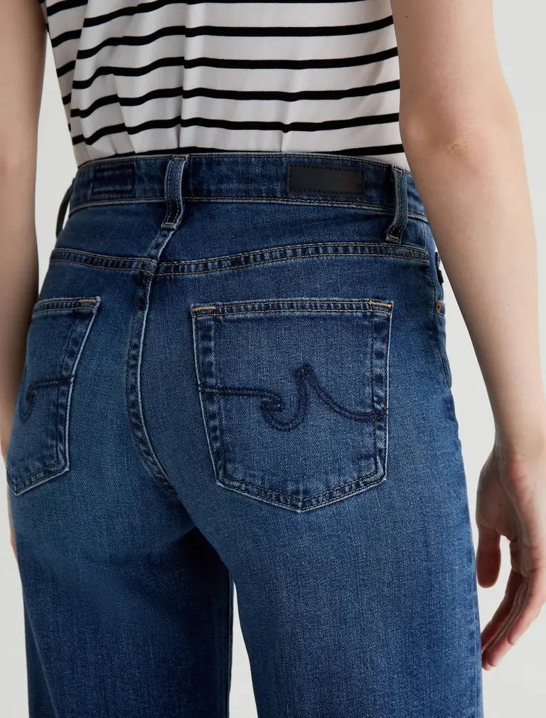 AG SAIGE WIDE LEG CROP IN PLUME