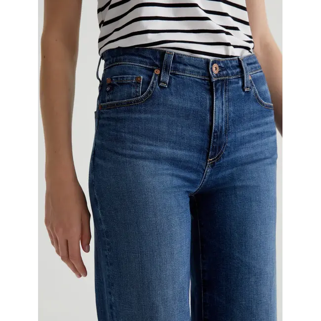 AG SAIGE WIDE LEG CROP IN PLUME