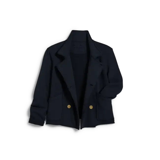 FRANK & EILEEN FRANK&EILEEN MINI BELFAS MINI BELFAST CROPPED FLEECE PEACOAT IN NAVY