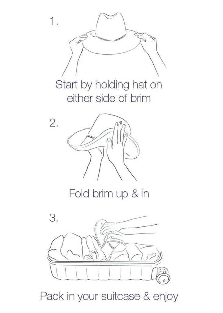 HAT ATTACK LUXE NOVELTY PACKABLE IN IVORY/TAN