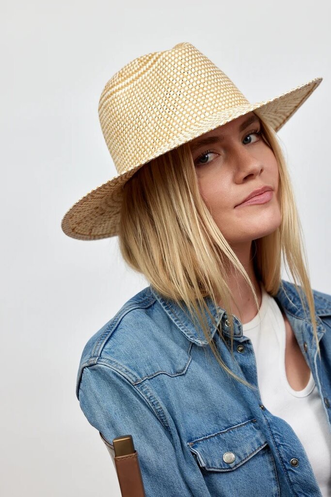 HAT ATTACK LUXE NOVELTY PACKABLE IN IVORY/TAN