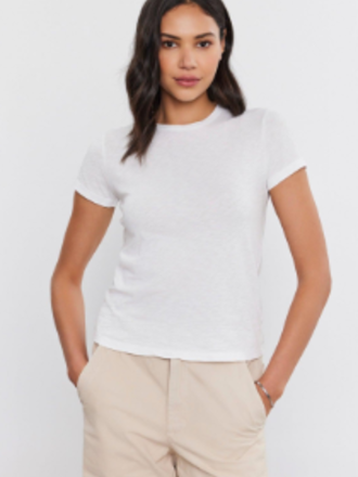 VELVET SIERRA TEE IN WHITE