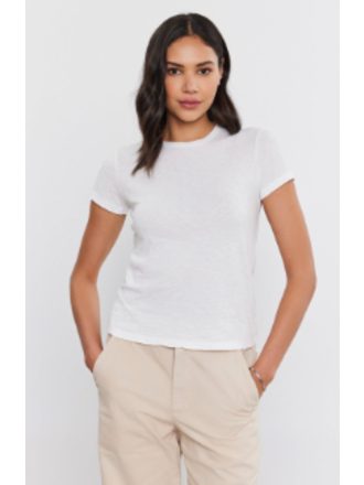 VELVET SIERRA TEE IN WHITE