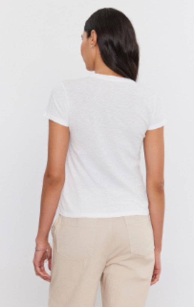 VELVET SIERRA TEE IN WHITE