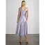 MARGARET O'LEARY DARYA DOUBLE V-NECK DRESS IN FREESIA AND NAVY