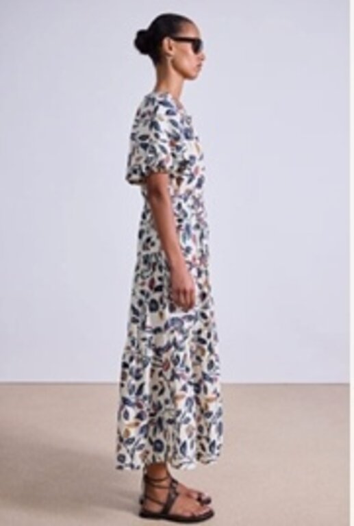 APIECE APART UVA ROMANTIC MAXI IN GARDEN FLORAL CREAM