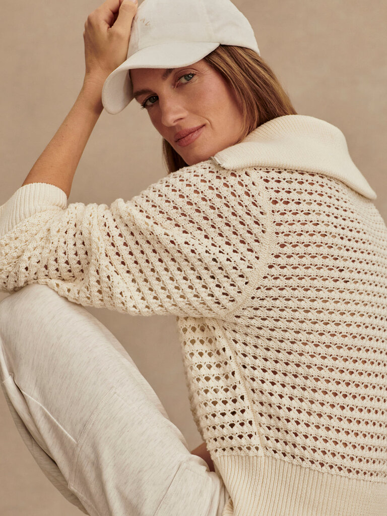 VARLEY ELOISE FULL ZIP IN EGRET