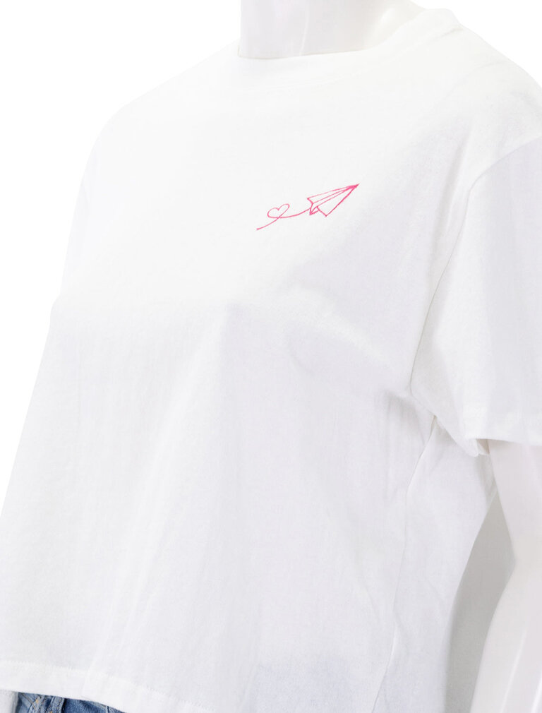 ASKKNY SHRUNKEN BOY TEE IN EMBROIDERED GO FLY