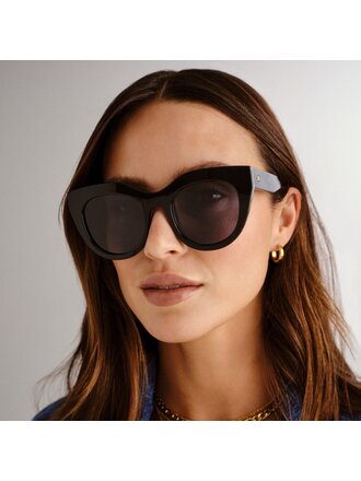 LE SPEC AIR HEART SUNGLASSES IN BLACK/GOLD