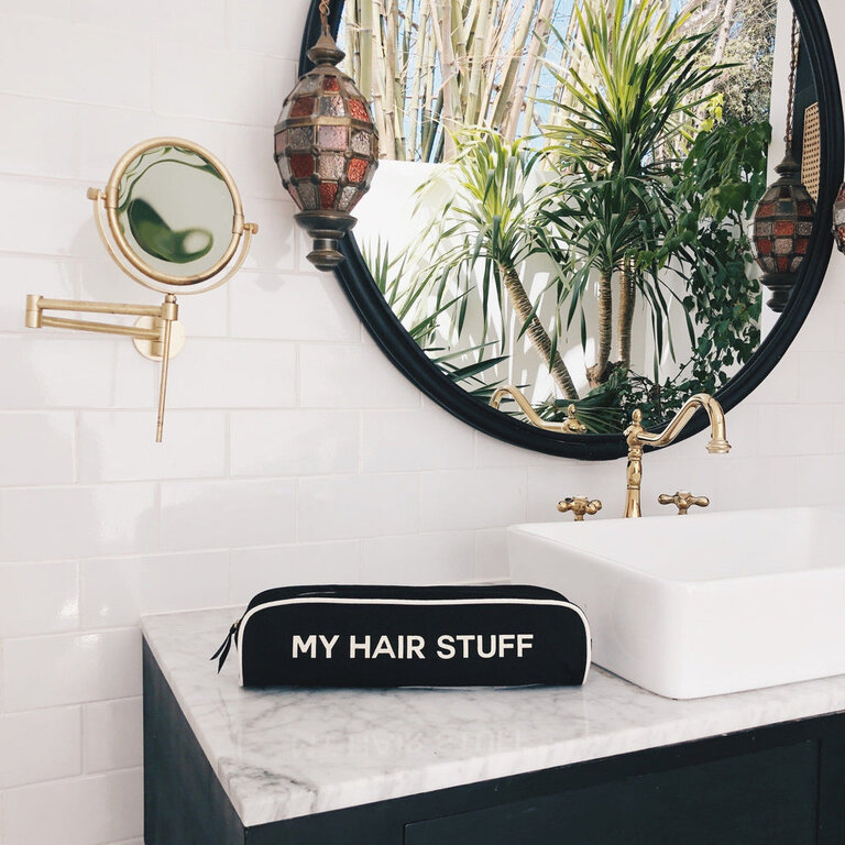 BAG-ALL HAIR STUFF TRAVEL CASE IN BLACK