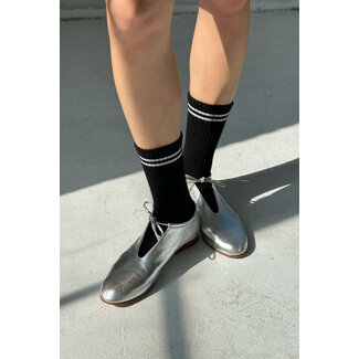 LE BON SHOPPE BOYFRIEND SOCKS IN NOIR AND PARCHMENT